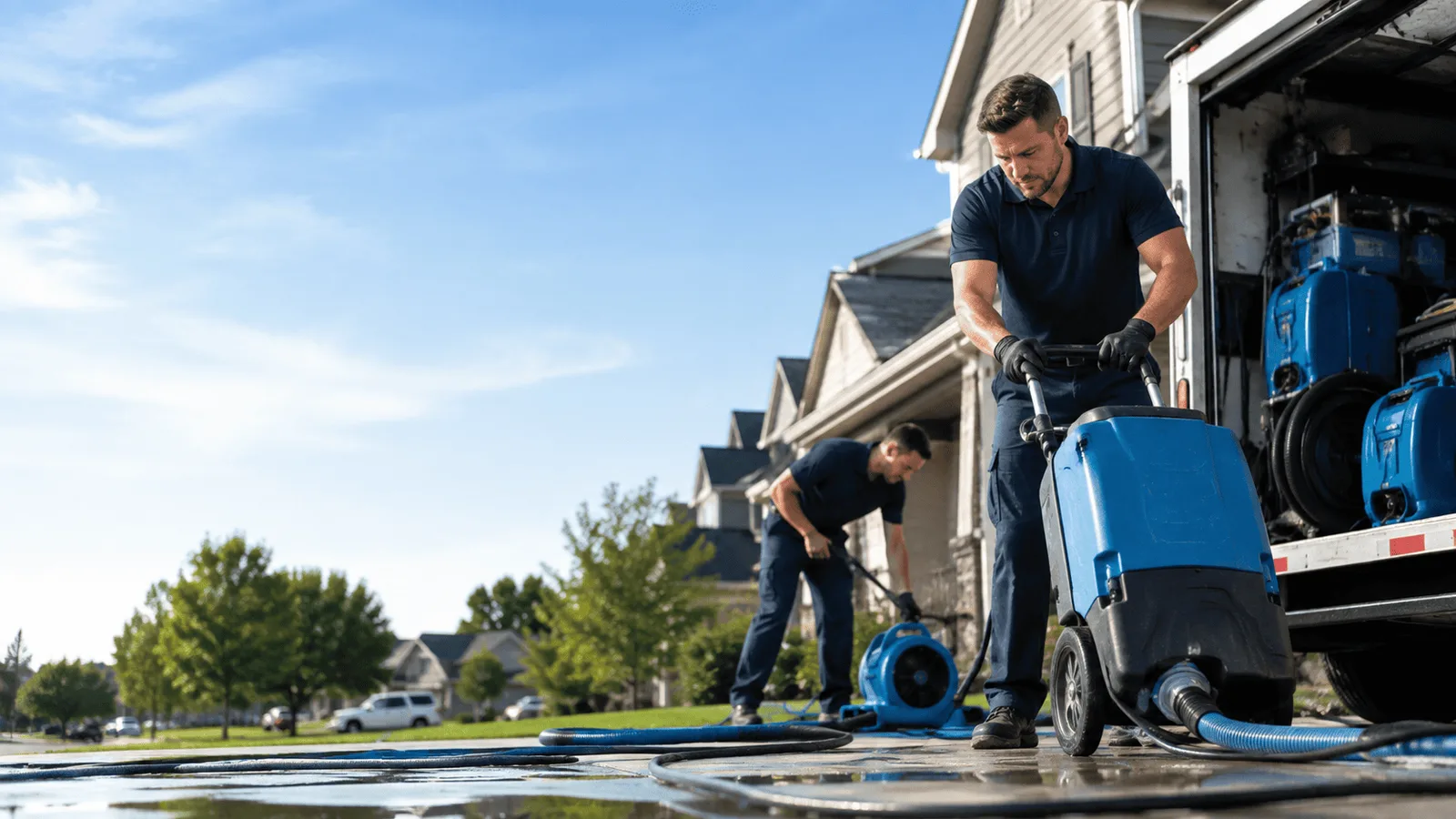 Dehumidification being performed in Tannersville, PA